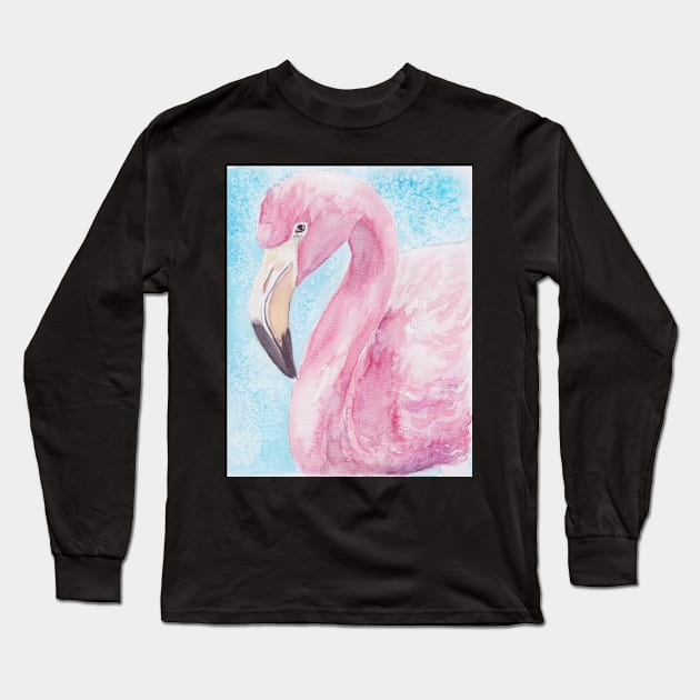 Flamingo 1 Long Sleeve T-Shirt by sunfleur1